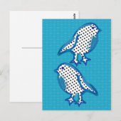 Carte postale "Blue birds" (Devant / Derrière)