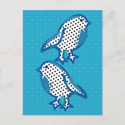 Carte postale "Blue birds" (Devant)