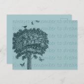 Carte Postale Blue Birds Papillons Dream Tree (Devant / Derrière)