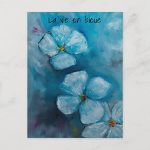 Carte Postale Blue blossoms „la vie en bleue“ postkarte