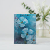 Carte Postale Blue blossoms „la vie en bleue“ postkarte (Debout devant)