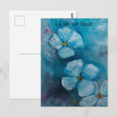 Carte Postale Blue blossoms „la vie en bleue“ postkarte (Devant / Derrière)