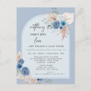 Carte Postale Blue Boho Rien De Fancy Just Love Faire-part