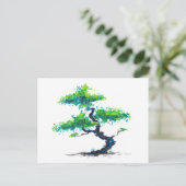 Carte postale Blue Bonsai Aquarelles (Debout devant)