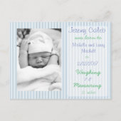 Carte postale Blue Boy Faire-part de naissance (Devant)