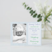 Carte postale Blue Boy Faire-part de naissance (Debout devant)