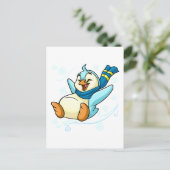 Carte Postale Blue Bruce glissant sur la glace (Debout devant)