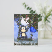 Carte postale Blue Cat, carte postale mignonne (Debout devant)