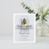 Carte Postale Blue Christmas Nutcracker garçon baby shower invit (Debout devant)