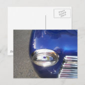 Carte postale Blue Classic Car (Devant / Derrière)