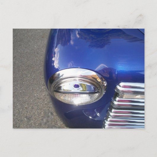 Carte postale Blue Classic Car (Devant)
