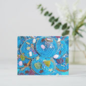 Carte postale Blue Cupcakes (Debout devant)