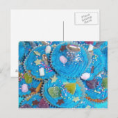 Carte postale Blue Cupcakes (Devant / Derrière)