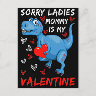 Carte Postale Blue Dinosaur Désolé Mesdames maman est ma Saint V