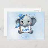 Carte postale Blue Elephant (Devant / Derrière)