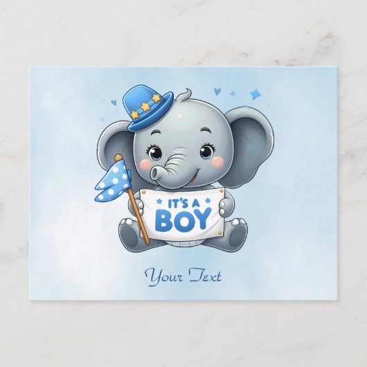 Carte postale Blue Elephant (Devant)