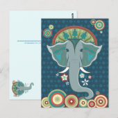 Carte postale Blue Elephant (Devant / Derrière)