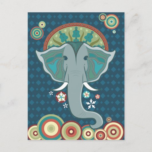 Carte postale Blue Elephant (Devant)