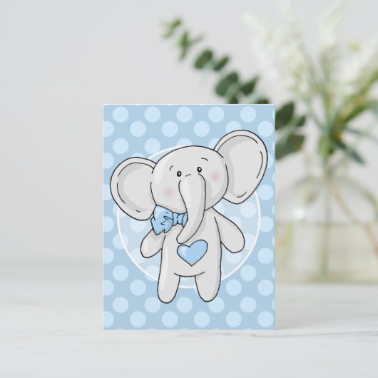 Carte Postale Blue Elephant (Debout devant)