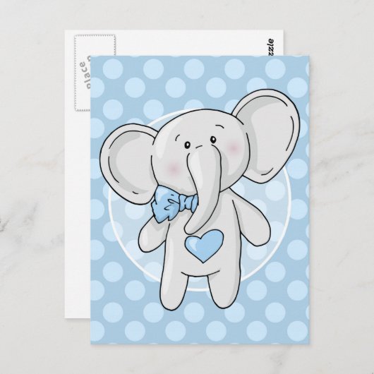 Carte Postale Blue Elephant (Devant / Derrière)