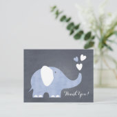 Carte Postale Blue Elephant Heart (Debout devant)