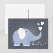 Carte Postale Blue Elephant Heart (Devant / Derrière)