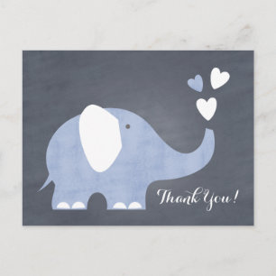 Carte Postale Blue Elephant Heart