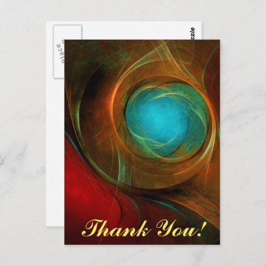 Carte Postale Blue Eye Moderne Abstrait Art Cool Motif #16 (Devant / Derrière)