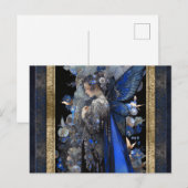 Carte Postale Blue Fairy Femme Imaginaire Art (Devant / Derrière)