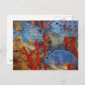 Carte Postale Blue Fish School (Devant / Derrière)