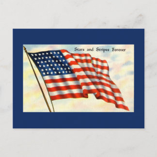 Carte Postale Blue Flag Independence Day Postcard