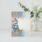 Carte Postale Blue floral (Debout devant)