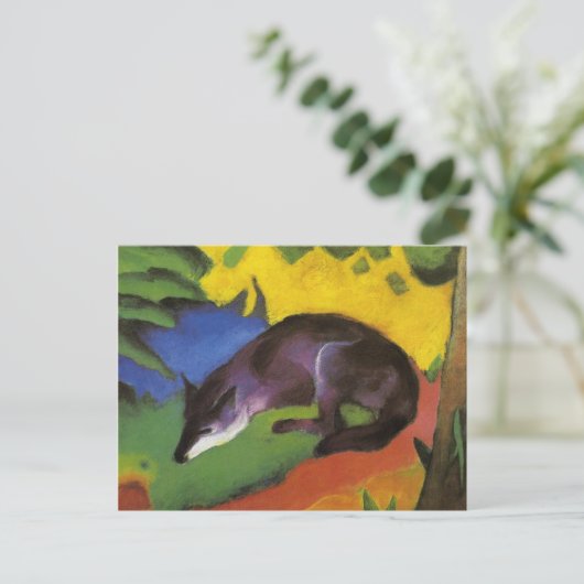 Carte Postale Blue Fox (par Franz Marc) (Debout devant)