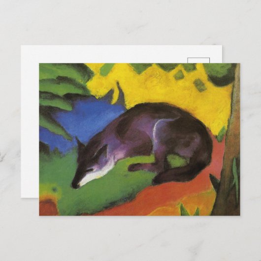 Carte Postale Blue Fox (par Franz Marc) (Devant / Derrière)