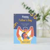 Carte Postale Blue Fun Père - Fils Illustré Joyeux Père Day (Debout devant)