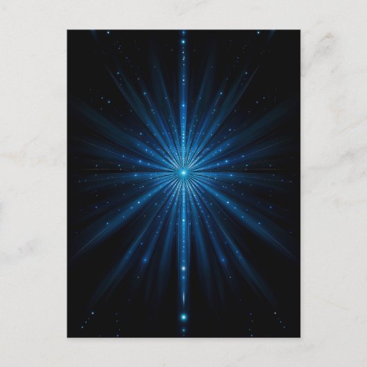 Carte Postale Blue Galaxy Continuum étoile cosmique naissance bl (Devant)