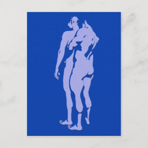 Carte Postale Blue Gay Love