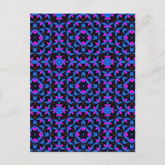 Carte Postale blue geometric pattern (Devant)