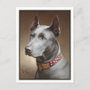 Carte Postale Blue Great Dane par Carl Reichert