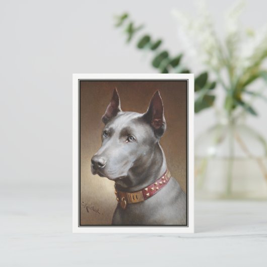 Carte Postale Blue Great Dane par Carl Reichert (Debout devant)