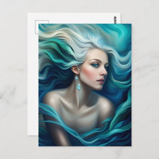 Carte postale Blue Haired Goddess (Devant / Derrière)