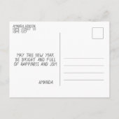 Carte Postale Blue Happy New Year 2026 5 Photo Collage (Dos)