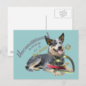 Carte Postale Blue Heeler Amour inconditionnel (Devant / Derrière)