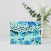 Carte Postale Blue Hills & Flowers (Debout devant)