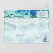 Carte Postale Blue Hills & Flowers (Dos)