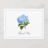 Carte Postale Blue Hydrangea Bloom Traditional Thank You (Devant)