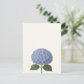 Carte Postale Blue Hydrangea Botanical Illustration Design (Debout devant)