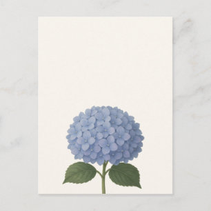 Carte Postale Blue Hydrangea Botanical Illustration Design