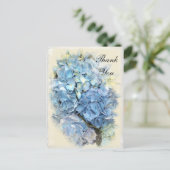 Carte Postale Blue Hydrangea Flower Merci note (Debout devant)