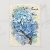 Carte Postale Blue Hydrangea Flower Merci note (Devant)